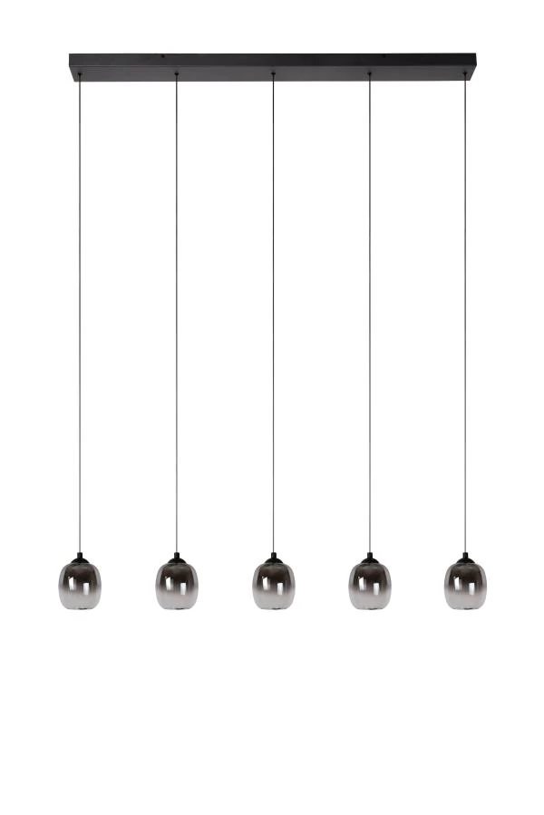 Lucide TAMINO - Suspension - LED Dim. - 5x5,6W 3000K - Noir - éteint